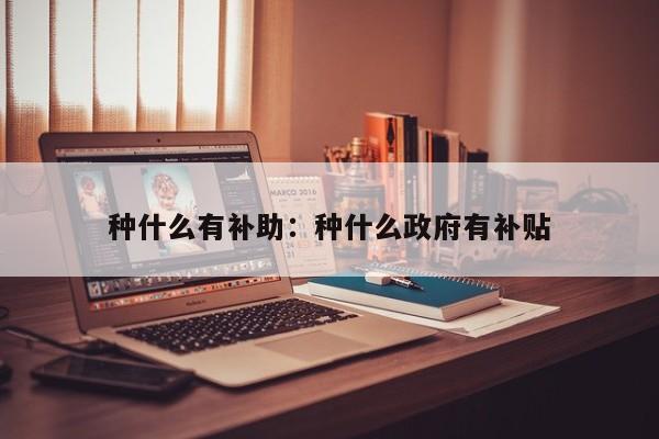 种什么有补助：种什么政府有补贴